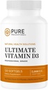 Saf Prescriptions Ultimate Vitamin D3-5,000 IU - Yüksek Abhidrasyon Vitamin D Supplement Immune System & Cardiovascular Destek - 120 Softgels - ABD Made D3-5,000 IU - High Abvitamin Vitamin D Supplement to Opti Bones with Immune System & Cardiovascular Support - 120 Softgels - USA Made