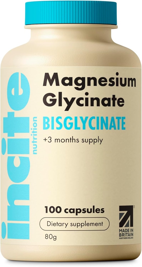 Magnezyum Glycinate 500 mg - 3 Ay Supply - High Strength 100 Easy Swallow Capsules - Pure Magnezyum Glycinate Supplement - Magnezyum Supplements - Vegan & Gluten Free - Sleep Aid - İngiltere'de Yap