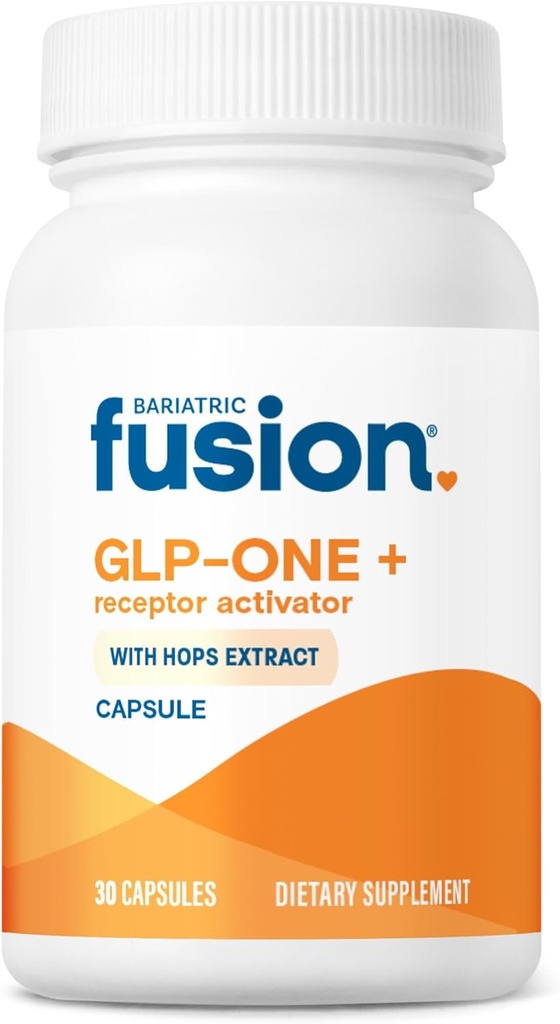 Bariatrik Fusion GLP-1 Plus | GLP Activate Receptors to Feel Full Faster ve Longer* | Copaiba ve Hops Extract | Gluten Free and Vegan GLP1 Supplement | 30 Capsules