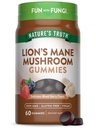 Nature's Truth Lion's Mane Gummies for Yetişkinler | 60 Kont | Karma Berry Flavor | Vegan, Non-GMO, & Gluten Free Supplement Supplement Supplement