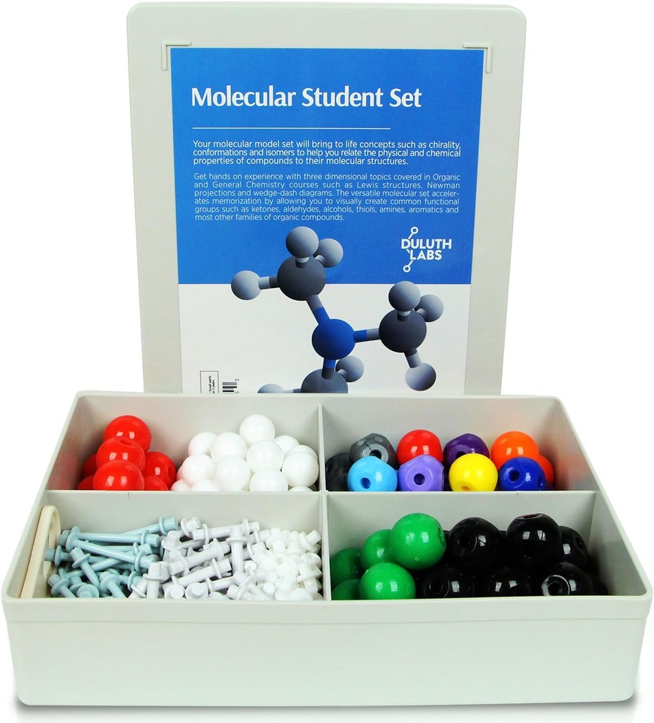 Organik Kimya Moleküler Model Öğrenci Kit - (88 Atom ve 140 Bond Bölüm) - MM-004