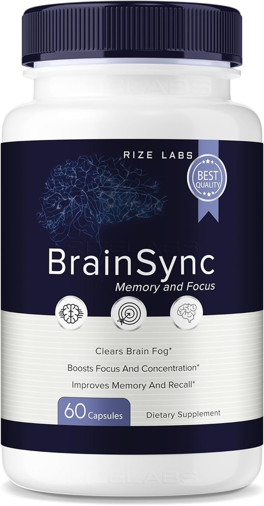 Laboratuvarları – BeyinSync Capsules – Daily Focus & Clarity Formula, Alertness ve Memory Support için bir Dengeli Bir Şeyle | Easy-to- Take Pills for daily Use (60 Capsules)