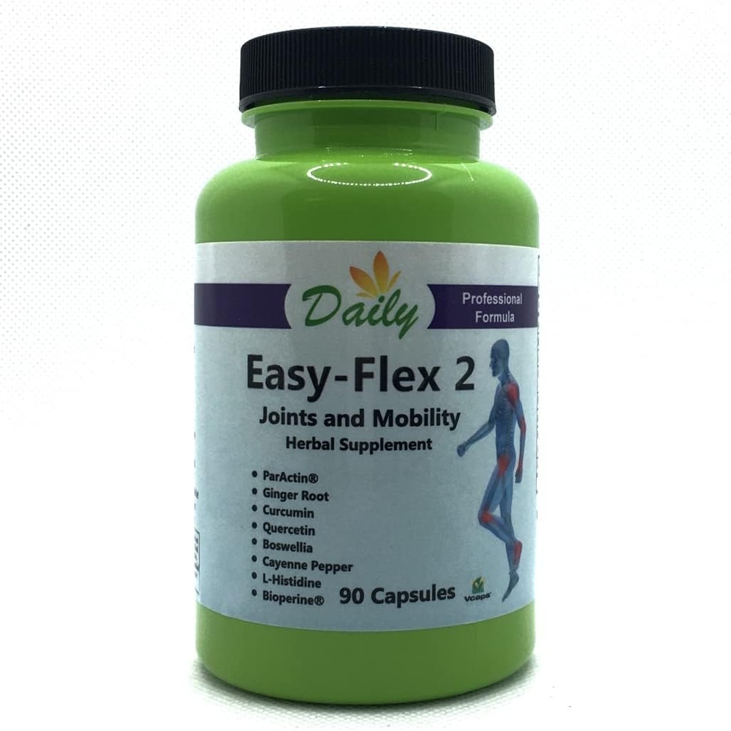 Daily Manufacturing Easy-Flex 2TM (Andrografis Paniculata, Boswellia Extract, L- Histidine, Curcumin (Turmeric), Quercetin, Black Pepper Extract, Ginger Root Toz & Cayenne Pepper)