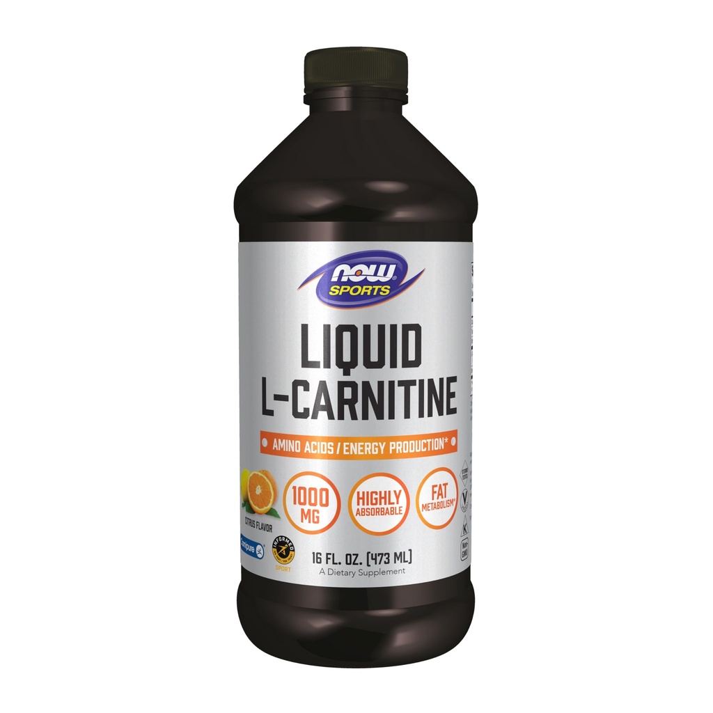 Şimdi Gıda Spor Beslenme, L-Carnitine Sıvı 1000 mg, Yüksek derecede Absorbable, Citrus, 16-Ounce