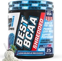 BPI Sports Best BCAA Kedded - Caffeine Free Thermogenic Recovery Drink, Lean Muscle Building BCAA Toz for Women and Men, Preworkout BCAAs Reese Acids Drink- Blue Raz - 25 Servisler
