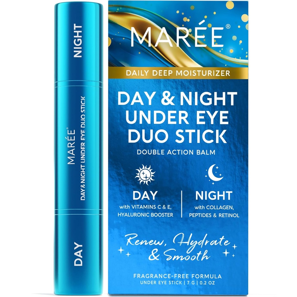 MAREE Under Eye Balm Stick - Under Eye Brightener for Dark Circles Anti-aging Face Moisturizer - Hyaluronic Acid C Serum & Retinol Cream Skin Care - Wrinkle Stick