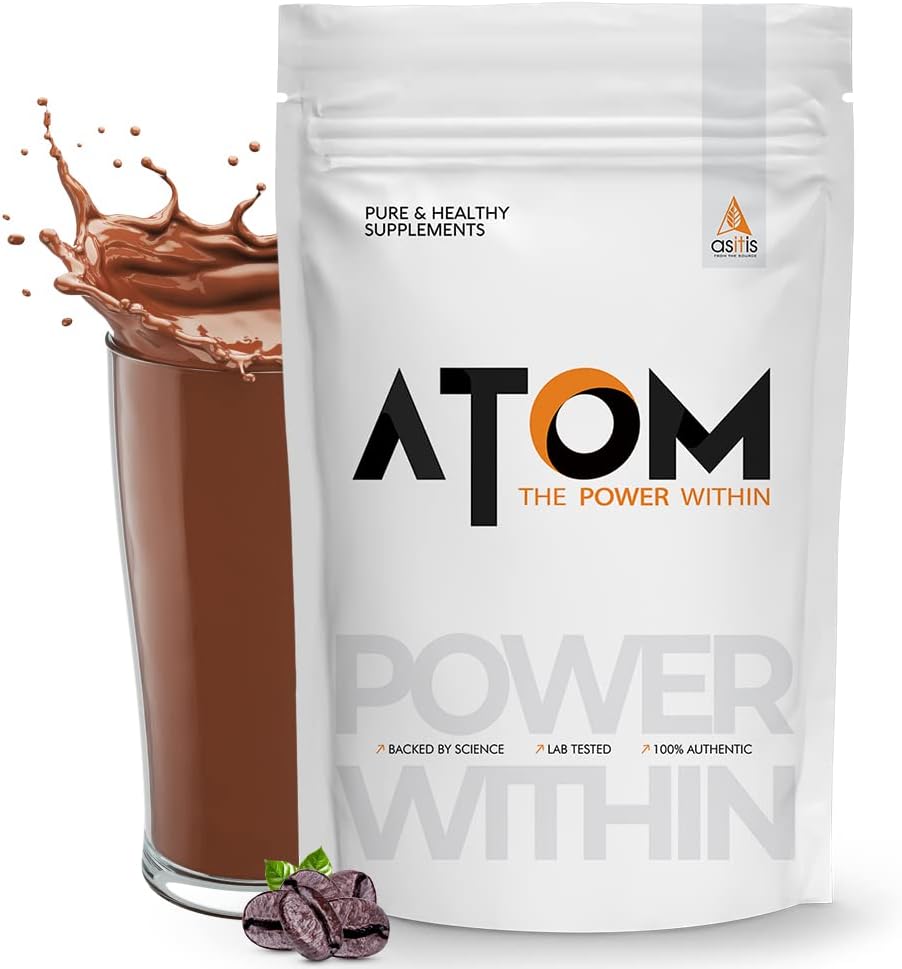 Asitis Beslenme AS-IT-is Atom Whey protein 1kg/35.2 Oz ile Digestive Enzymes | ABD Labdoor, Hassasiyet ve Saf | Cafã© Latte Flavor | 27g protein Cross-Flow Microfiltered Gluten-Free