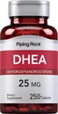 Piping Rock DHEA 25mg | 250 Tablet | Dehidrepiandrosterone Supplement | Non-GMO, Gluten Free