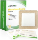 Ka fırtınalı silikon yapıştırıcısı Cent 4'x4' 10 Pack, Yüksek Absorbency Köpük Yarası Yatak Sore, Leg Ulcer, Diabetic Ulcer
