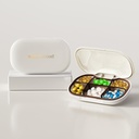 Küçük Pill, Purse için 6 Karşılaştırma, Delicate Daily Pill Box ile durumu, Pill Organize Pill Konteyner Pillu Vitaminler, Fish Oil, Supplements and Drugs (Beyaz)