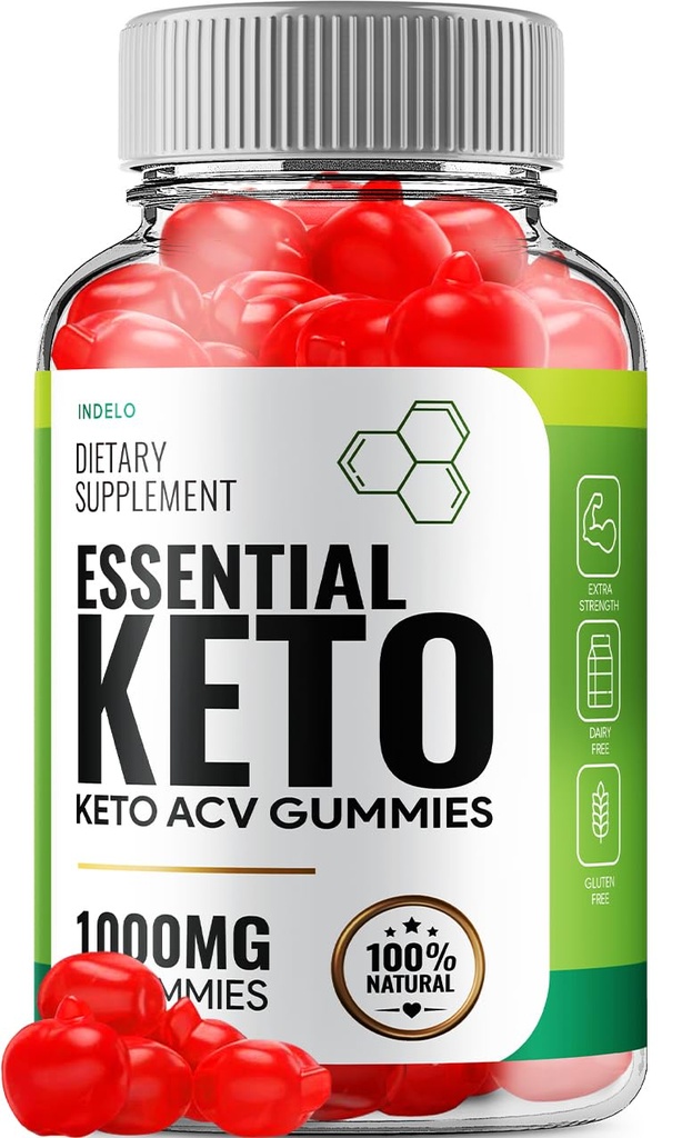 Essential Keto ACV Gummies - Advanced Formula Essential Keto + ACV Weight Management Gummies Apple Cider Vinegar Keto Essential ACV Gummies Dietary Supplement Κριτικές Βιταμίνη B12 B6 (60 Gummies)