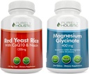 Purely Holistic Red Yeast Rice, CoQ10 & Niacin + Magnezyum Glycinate 400 mg - 120 Capsules + 270 Tabletler - ABD'de Made in USA