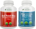 Purely Holistic Red Yeast Rice, CoQ10 & Niacin + Magnezyum Glycinate 400 mg - 120 Capsules + 270 Tabletler - ABD'de Made in USA