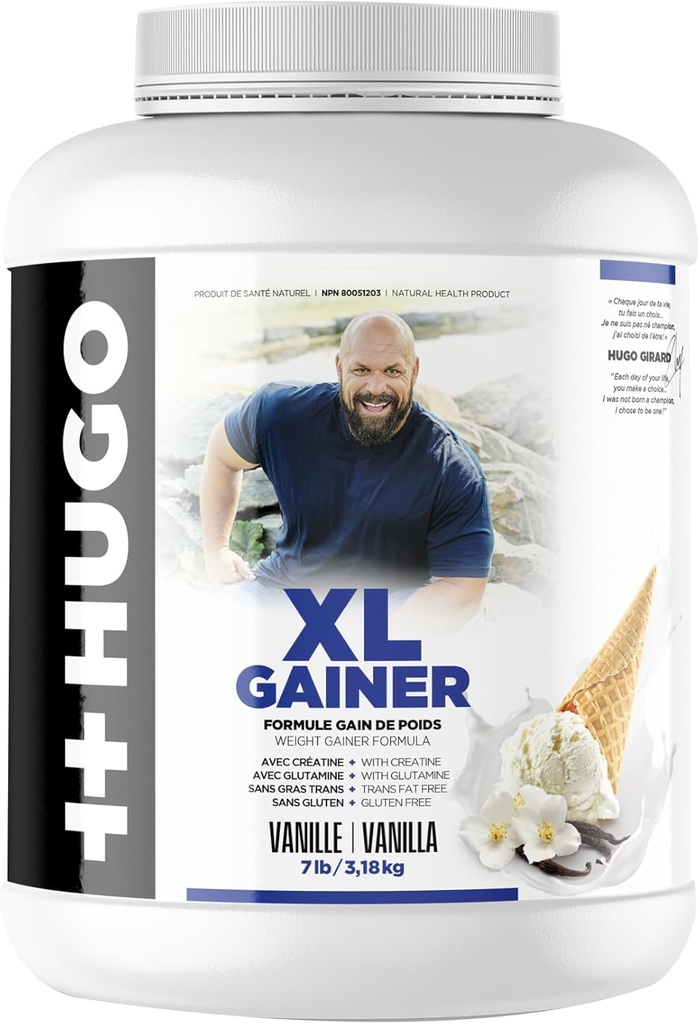 ++Hugo XL Ortak Beslenme Girard Toz | Kilo Vermeer Formula | Kreta ile | Glutamine | Trans Fat Free | Gluten Free | 7LB/3.18KG | Vanilla/Chocolate Flavor (Vanilla)