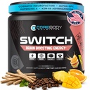 CoreBody Switch Energy Drink Mix -Nootropics Brain Support Supplement for Memory & Focus, Sugar Free Energy Branson with Nootropics, Alpha GPC, All Day Focus* (Tropical Punch)