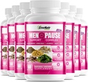 GreeNatr Herbal Menopause Support Complex for Hot Flashes, Night Sweats & Mood Swings Relief. Hesaplamalı Hormon Seviyelerini Keşfedin - Black Cohosh, Dong Quai, Licorice Root & Kelp Leaves (12 Şişe)