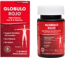 Globulo Rojo Iron Supplement - Yüksek Potency Iron & B Vitaminleri ile Diyetsel Supplement Pills, 60 Tablet