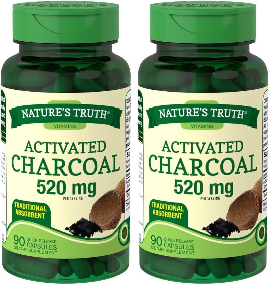 Nature's Truth Aktif Charcoal, 2 Pack