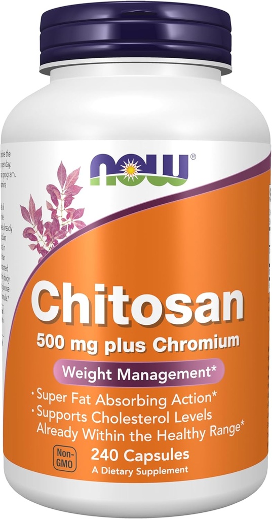 Şimdi Tamamlar, Chitosan 500 mg artı Kromium, Kilo Yönetimi*, 240 Veg Capsules