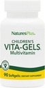 NaturesPlus Children’s Vita-Gels Multivitamin, Natural Orange Flavor - 90 Softgels, Pack of 2 - Gluten Free - 180 Total Servings