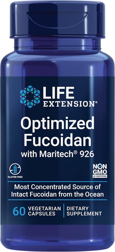 Life Extension Optimized Fucoidan with Maritech® 926, Promotes Healthy Immune Function, Gluten-Free, Non-GMO, Vegetarian, 60 Capsules