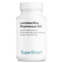 Supersmart - Lactobacillus Rhamnosus GG 10 Milyar CFU per Day (LGG Probiyotik with Inulin) - Digestive & Immune Support - Vaginal Flora Health | Non-GMO & Gluten Free - 60 DR Capsules