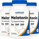 Nutricost Μελατονίνη 5mg, 240 Κάψουλες (3 φιάλες)