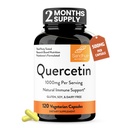 Sandhu'nun Quercetin Vegetarian Capsules 120 Kont ( 1) | Bioflavonoyaks for Immune Support & Respiratory Health, Mevsimsel Alerji Desteği | Erkekler ve Kadınlar için Quercitin