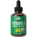 USDA Organic Vitamin A συμπλήρωμα υγρών σταγόνων. Vegan Υψηλή βιοδιαθεσιμότητα για τα μάτια, το δέρμα, και την υγεία των οστών. για ενήλικες, άνδρες, γυναίκες, παιδιά. Βιολογικό VIT A Petinyl Palmitate ελαίου. Χωρίς γλουτένη, χωρίς ζάχαρη
