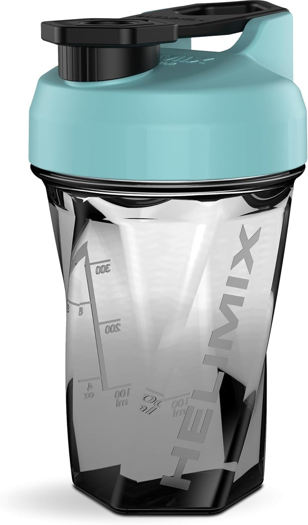 HELIMIX 1.5 Vor Blender Shaker Şişe 20oz | No Blending Ball veya Whisk | ABD Made | Portatif Pre Workout Whey Protein İçecek Shaker Cup | Mixes Cocktails Smoothies Shakes | Top Raf Safe