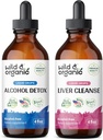 Wild & Organic Alkol Detox Tincture 4 fl oz & Liver Cleanse Tincture 4 fl oz
