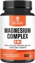 5in1 Magnezyum Kompleksi% 20 Purified - Magnezyum Bisglycinate, Citrate & More for Muscle, Relaxation Mood, Bone Health & More - 90 Capsules