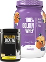 Maxler 100% Golden Whey (Blueberry Muffin 2 lb) ve %100 Kreatin (Unflavored 10.6 oz)