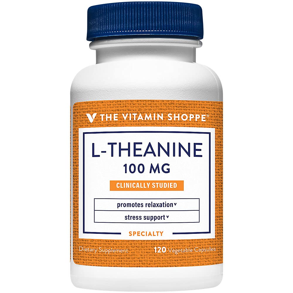 Dükkan L-Theanine 100MG, Klinik olarak Studied Materials, Supports Relaxation & Stress (120 Capsules)