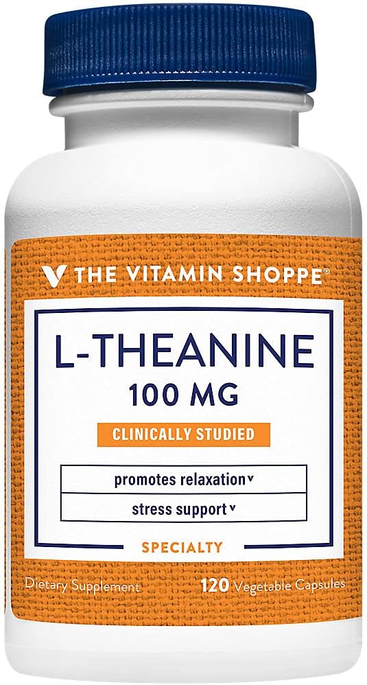 Dükkan L-Theanine 100MG, Klinik olarak Studied Materials, Supports Relaxation & Stress (120 Capsules)