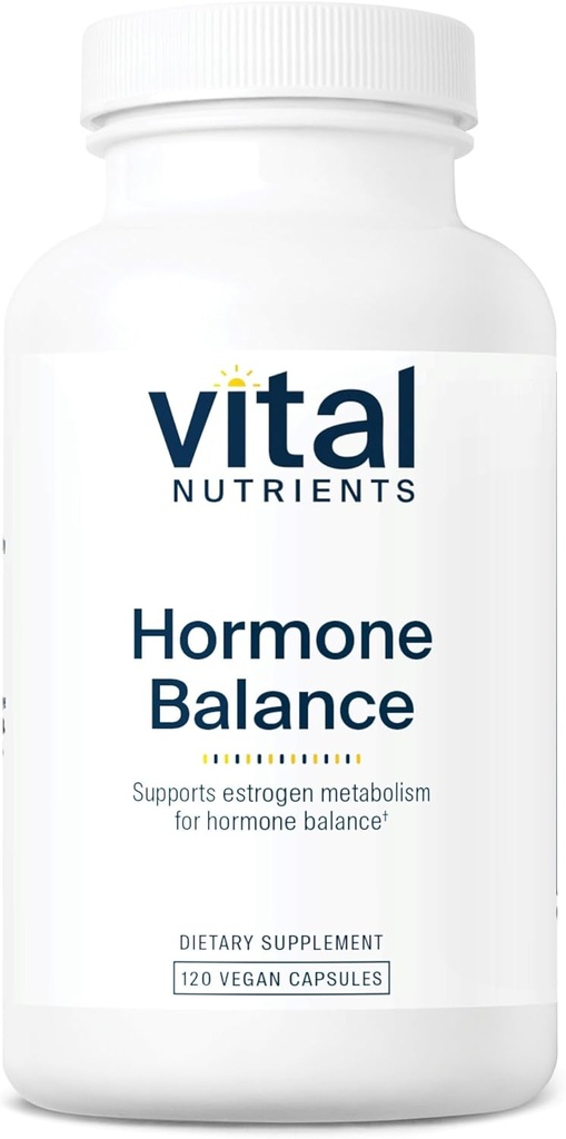 Vital Nutrients Hormon Dengesi | Vegan DIM Supplement with Flax Lignans Sağlıklı Hormon Desteği teşvik etmek için * | Kadınlar ve Erkekler için Diindolylmethane | Süt ve Soy Free | Non-GMO | 120 Capsules