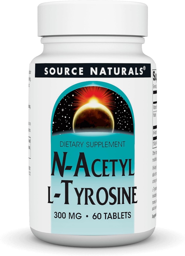 Source Naturals N-Acetyl L-Tyrosine Dietary Supplement, 300 mg - 60 Tablet