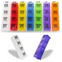 GMS 4 Times, İlaçlar, Vitaminler, Supplements ve Diğer Pills için Haftalık Pill Kutuları - Flat White Tray (Rainbow) 7 Reforce Pill Kutuları içerir.