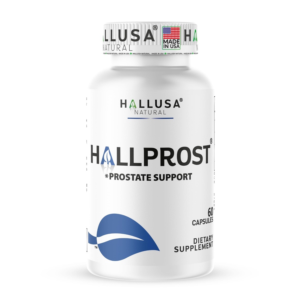 Hallusa Natural Hallprost | Blend Saw Palmetto for Men 700 mg* | Prostate Health Supplement | Pygeum afrika & Candy Tohum | Urinary Tract Function | Frequent Urination & Bladder Support | 60 ct