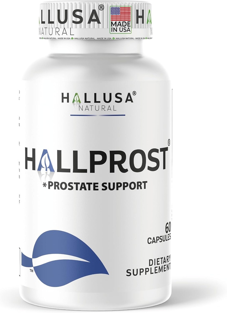 Hallusa Natural Hallprost | Blend Saw Palmetto for Men 700 mg* | Prostate Health Supplement | Pygeum afrika & Candy Tohum | Urinary Tract Function | Frequent Urination & Bladder Support | 60 ct