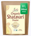 Jiva Organic Shatavari σκόνη 14 ουγγιάς χύμα τσάντα - Ασπαράγγια racemosus - καθαρό αγιουρβεντικό βότανα