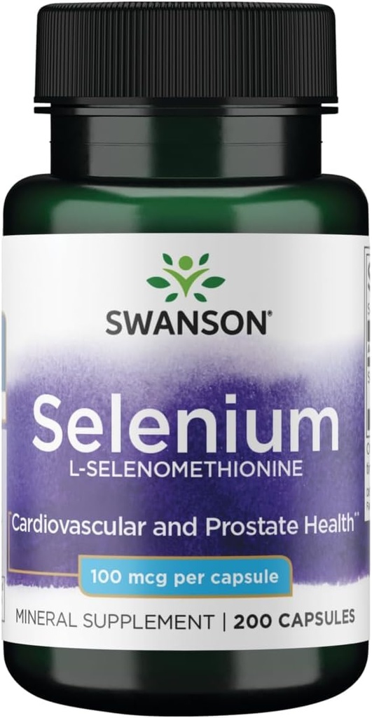 Swanson Σελήνιο (L- Σεληνομεθειονίνη) 100 mcg 200 Κάψουλες