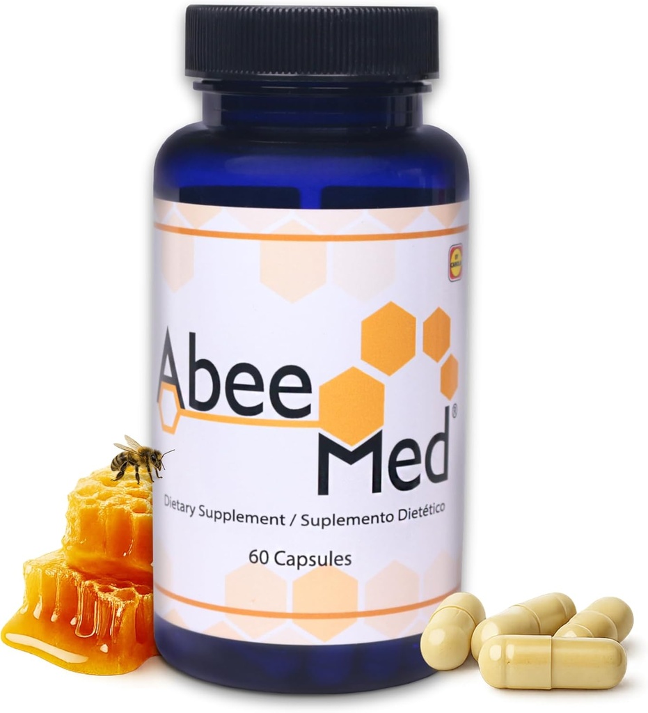 AbeeMed Bee Venom Capsules - Natural Apitxin Supplement w/Manuka Honey - Inflammation & Mobility Support, Joint & Muscle Discomfort - Support Sp constraints, Bruises and Strains - 60 Kont (30 Hizmet)