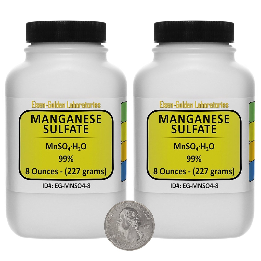 Manganese Sulfate [MnSO4(H2O)% 99 AR Grade Toz 1 Lb In Two Space-Saver Şişes