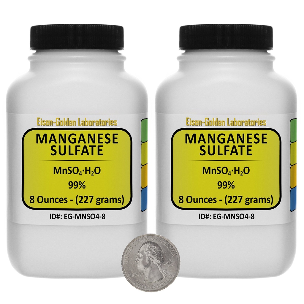 Manganese Sulfate [MnSO4(H2O)% 99 AR Grade Toz 1 Lb In Two Space-Saver Şişes