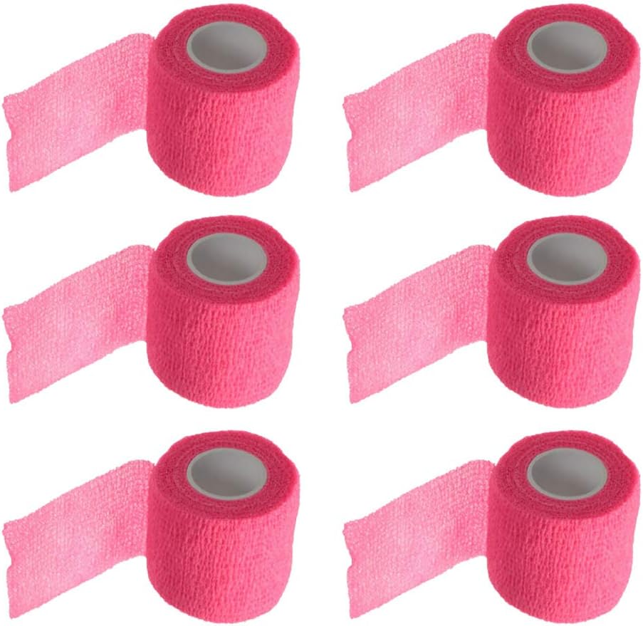 ESUPPORT 2 Inches X 5 Yards Self Adherent Cohesive Roll Bandages Magnet Yaras Güçlü Elastic First Aid Tape for Sport Bile Ankle 6 Count