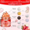 Magnezyum Malate, D3, K2, B6 ve CoQ10 Calm için, Sleep, Muscle Support - Strawberry, 90 Count