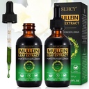 Lungs için Mullein Leaf Extract Drops,120ML Natural Mullein Leaf Drops Supplement Lung Cleanse for Immune and Respiratory Health Support for Smokers