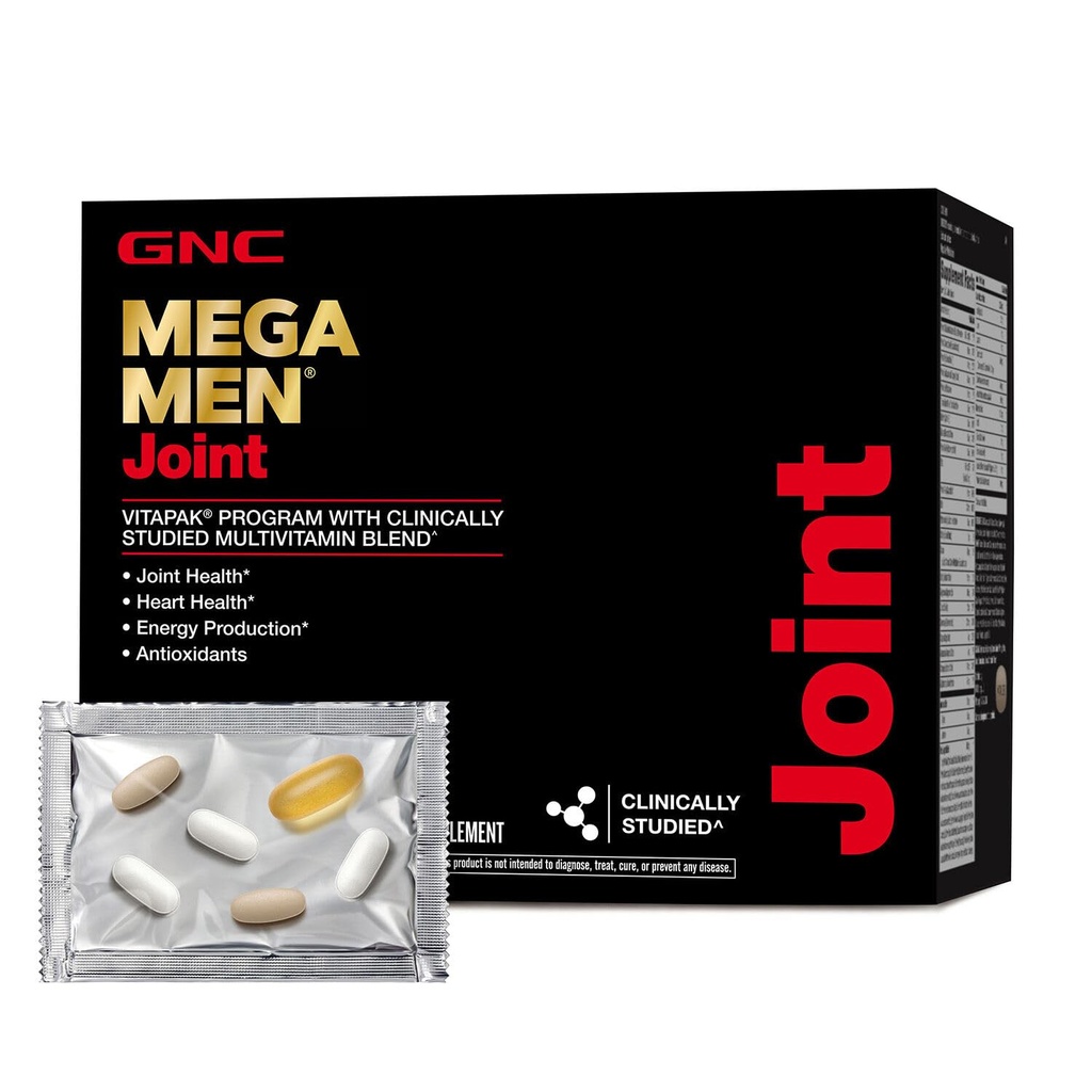 GNC Mega Erkekler Ortak Vitapak Programı, Tamamlanan Beslenme, 3 Ürünler 1 Packet, Daha İyi Hareket ve Fonksiyonlar, Erkeklerin Multivitamin, Glucosamine & Chondroitin, 30 Günlük Paketler