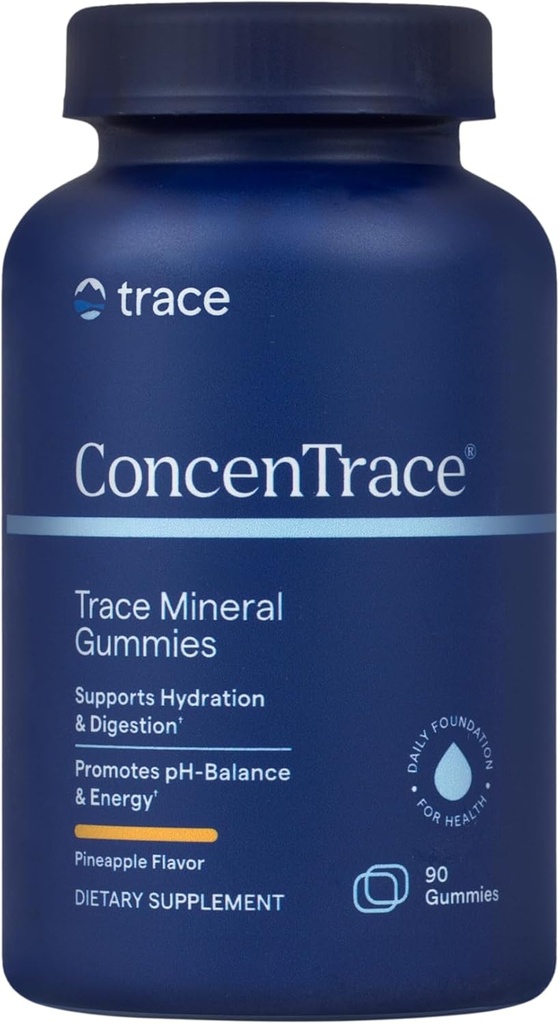 Trace Minerals | ConcenTrace Chewable Gummies Full Spectrum | Make Potent Energy, Metabolic & Mood Support | Sağlıklı Ortaklar Bones and Teeth | Natural Pinele | 90 ct